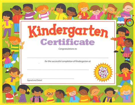Kindergarten Printable Certificates